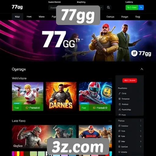 Mudanças na interface do usuário do site 77gg